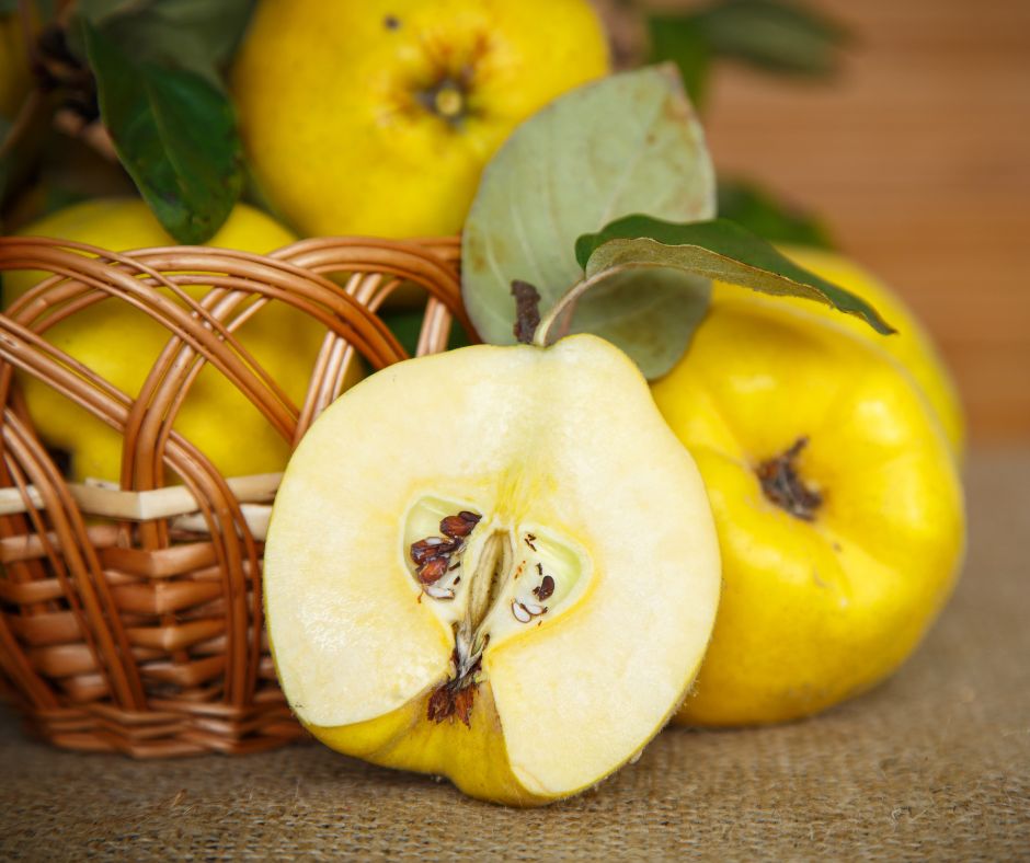 Κυδώνια σε ένα καλάθι